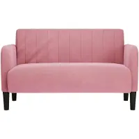 vidaXL Loveseat soffa rosa 109 cm sammet
