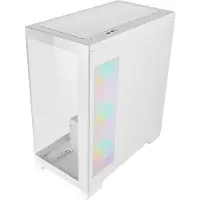 Azza COVE WHITE Midi-Tower Datorchassi Svart 3 Förinstallerade LED-fläktar, 1 Förinstallerad LED-fläkt