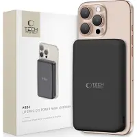 Tech-Protect PB24 LifeMag 10000mAh Magnetisk Trådlös Power Bank - 15W, QI2, MagSafe - Svart