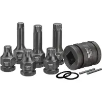 Hazet Kraft-hylsnyckelinsats-set 1/2 11 delar 990S/11