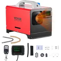 Vevor Dieselluftvärmare, 12-24V 5-8KW, Snabbvärmande Dieselparkeringsvärmare med fjärrkontroll och svart LCD-brytare, Låg ljudnivå, Förvärmningsfunktion, för husbil, lastbil, husbil, skåpbil, båt och