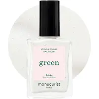 Manucurist Paris Green Nebula - Holografisk Vit Nagellack Snabbtorkande - 9-Free - Vegan och Växtbaserad