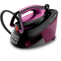 Tefal Express Vision SV8152E0 - Strykjärn med separat ånggenerator - sula Durilium AirGlide Autoclean - 2800 W - svart/lila