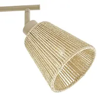 LINDBY takspotlight Anuva, 86 cm, 5 lampor, beige, papper Anuva , dimbar, Creme / bärnsten, Vardagsrum / matsal, Papper / lunopal / lunolit, Lantlig / rustik, Spotlight
