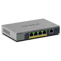 Netgear Easy Smart GS105EPP - Switch - hög effekt - L3 - smart - 1 x 10/100/1000 + 4 x 10/100/1000 (PoE+) - skrivbordsmodell, väggmonterbar - PoE+ ...