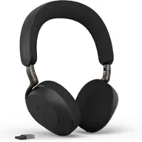 Jabra Evolve3 75 MS Stereo black mit Lin Over Ear-hörlurar Bluetooth Stereo Svart Brusreducering Microsoft teamknapp Telefon