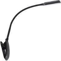 PRIOS Klämlampa Najari , dimbar, Svart, Arbetsrum / kontor, Syntetmaterial, Modern, Klämlampa