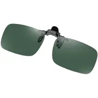 INF Polariserade Clip-on Solglasögon: Ultimat UV400-skydd DarkGreen