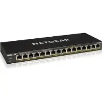 Netgear GS316PP - Switch - ohanterad - 16 x 10/100/1000 (PoE+) - skrivbordsmodell, väggmonterbar - PoE+ (183 W)