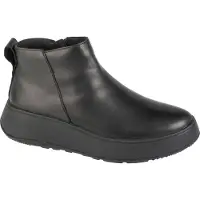 FitFlop F-mode Leather Flatform Zip Ankle Stövlar