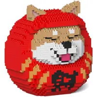 Jekca Shiba Daruma Docka 01S-M01 | Japanska Plastbyggblock | Ålder 14+