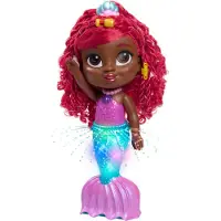 Just Play Disney Junior Splash & Glow Ariel Docka med Ljud och Ljus, 11.5-tum, 5-Delar, Barnleksaker Från 3 År