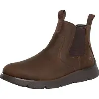 SKECHERS för män. 205227 Augustino Paulo ankelstövlar i brunt läder (40), Hud, Karta, Ingen, Casual