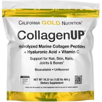 California Gold Nutrition , CollagenUP, Hydrolyserad Marin Kollagenpeptider med Hyaluronsyra och Vitamin C, Osmakron, 16,37 oz (464 g)