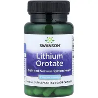 Swanson Health , Litium Orotate, 5 mg, 60 Veggie kapslar