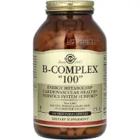Solgar , B-Komplex "100", 250 Vegetabiliska Kapslar