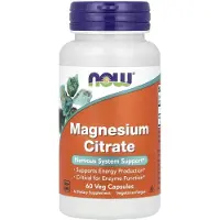 Now , Magnesiumcitrat, 60 veganskapslar (133 mg per kapsel)