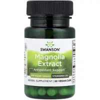 Swanson Health , Magnolia Extrakt, 200 mg, 30 Växtkapslar