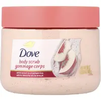Dove , Kropps Scrub, Vit Peach & Krossad Rice, 15 oz (425 g)