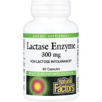 Natural Factors , Laktas Enzym, 300 mg, 60 Capsul