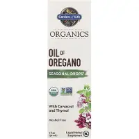 Garden of life , Organics, Oreganoolja, Säsongsskott, Alkoholfritt, 1 fl oz (30 ml)