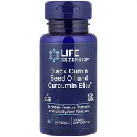 Life Extension , Svart Kumminfröolja och Curcumin Elite , 60 Softgels