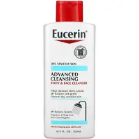 Eucerin , Avancerad Renhet, Kropp och Ansiktsrengöring, Parfymfri, 16,9 fl oz (500 ml)