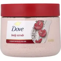 Dove , Kropps scrub, Krossade körsbär & Chia mjölk, 15 oz (425 g)