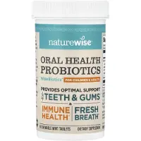 NatureWise , Oral Health Probiotics, For Children and Adults, Mint, 50 Chewable Tabletter