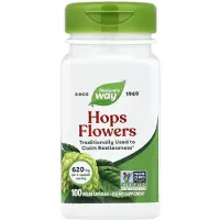 Nature'S Way , Humle Blommor, 100 Veganska Kapslar (310 mg per Kapsel)