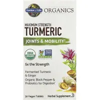 Elämän puutarha,Garden of Life , MyKind Organics, Maximum Strength Turmeric, Led och rörelseförmåga