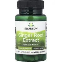 Swanson Health , Ginger Root Extract, 60 Veggie Capsules