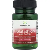 Swanson Health , L-Glutatjon med CoQ10, 30 Veggie Kapslar