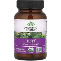 Organic India , Joy! Elevates Mood, 90 Vegetariska kapslar
