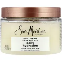 Shea Moisture , Daglig Hydrering Shea Socker Scrub, 100% Virgin Kokosolja, 12 oz (340 g)