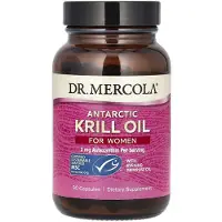 Dr. Mercola , Antarktiska Krill Oil med Evening Primrose Oil för Kvinnor, 90 Kapslar