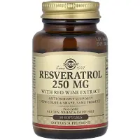 Solgar , Resveratrol Med Rödvin Ekstrakt, 30 Softgels