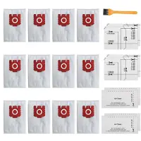 INF 12-pack dammsugarpåsar kompatibla med Miele GN-serien S-serien S8/C1/C2/C3