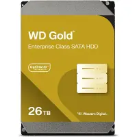 Western Digital WD Gold WD261KRYZ - Hårddisk - Enterprise - 26 TB - inbyggd - 3.5 - SATA 6Gb/s - 7200 rpm - buffert: 512 MB