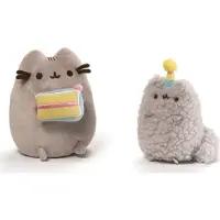 Gund Pusheen och Stormy Födelsedagsset Plush, Samlarfigurer för 8 år och uppåt, Grå, 6.5"