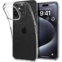 Spigen Liquid Crystal - Baksidesskydd för mobiltelefon - termoplastisk polyuretan (TPU) - CrystalClear - för Apple iPhone 15 Pro