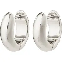 Pilgrim Mine Chunky Huggie Hoops Silver-Plated