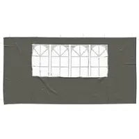 vidaXL Partytält Sidopanel 2 st 400 x 195 cm Antracit PE och Stål