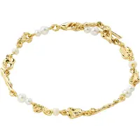 Pilgrim Armband guld / vit
