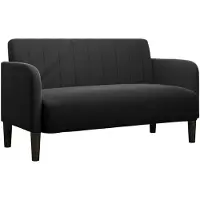 vidaXL Loveseat soffa svart 109 cm sammet