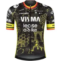 Tvl Team Visma Lease A Bike Tdf26 Replica Former Belgian Champion Korta ärmar Cykeltröja