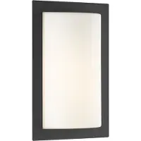 LCD Vägglampa utomhus Luis, Svart, Rostfritt stål, Modern