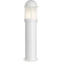LCD Pollare uthomus Mason, dimbar, Vitt / opal, Aluminium / grå / zink, Modern, Utomhuslampa