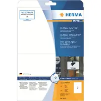 Herma 9535 Folieetiketter 210 x 148 mm Polyetenfilm Vit 20 st Permanent Laser, färg, Laser, Färgkopiator, Kopiator, Färglaserskrivare