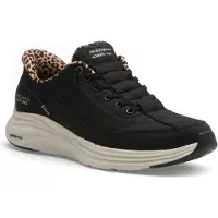 SKECHERS för kvinnor. 150419 Slip-Ins sneakers: Contour Foam - Cozy Fit Leopard Dream svart (41), Karta, Nyckelband, Casual
